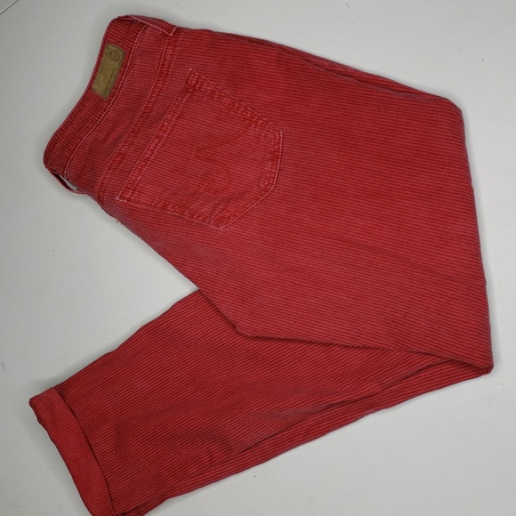 AG Adriano Goldschmied Stilt Roll-Up Cigarette Roll-up Pin Stripe Pants Size 27 - Picture 2 of 16